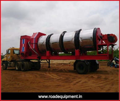 road equipment in India - mobile drum mixing plant machine manufacture in Gujarat